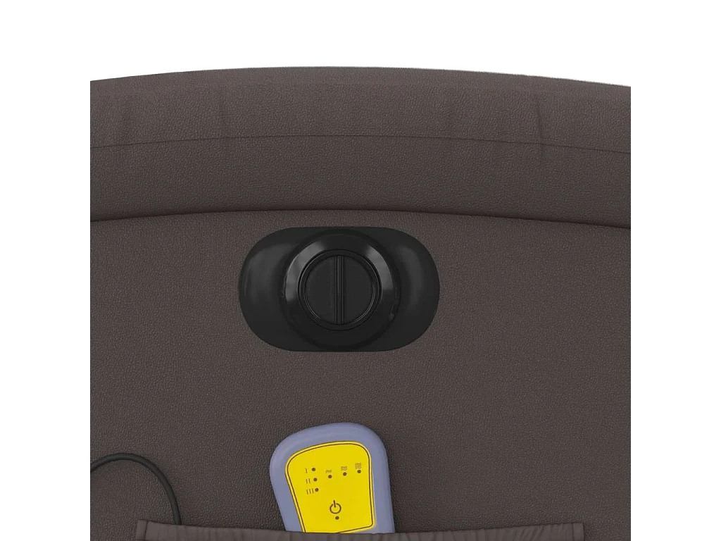 Fauteuil de massage inclinable électrique marron foncé