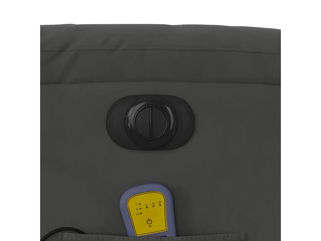 Sillón masaje eléctrico reclinable elevable tela gris oscuro
