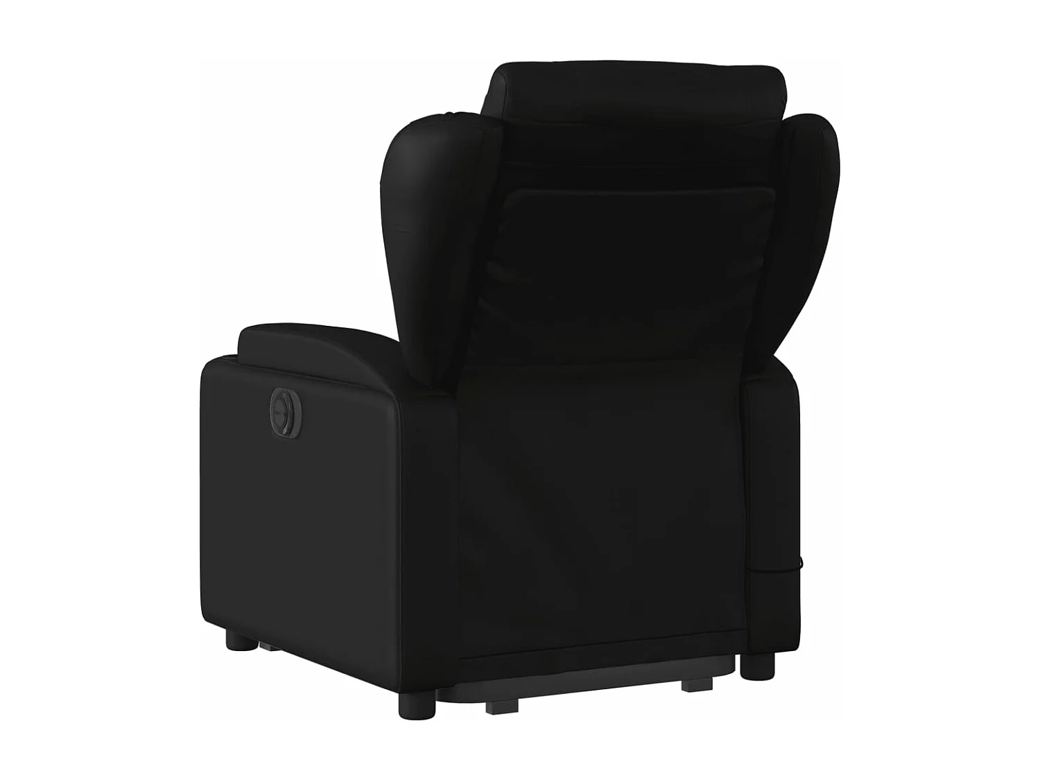 Fauteuil inclinable de massage Noir Similicuir