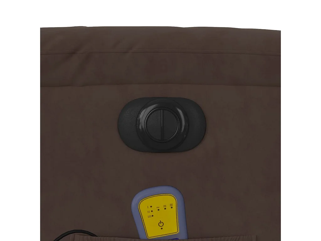 Poltrona Reclinabile Massaggiante Elettrica Marrone Microfibra