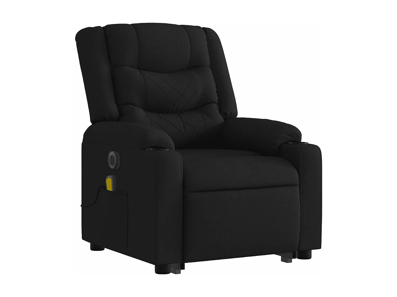 Sillón de masaje eléctrico reclinable elevable tela negro