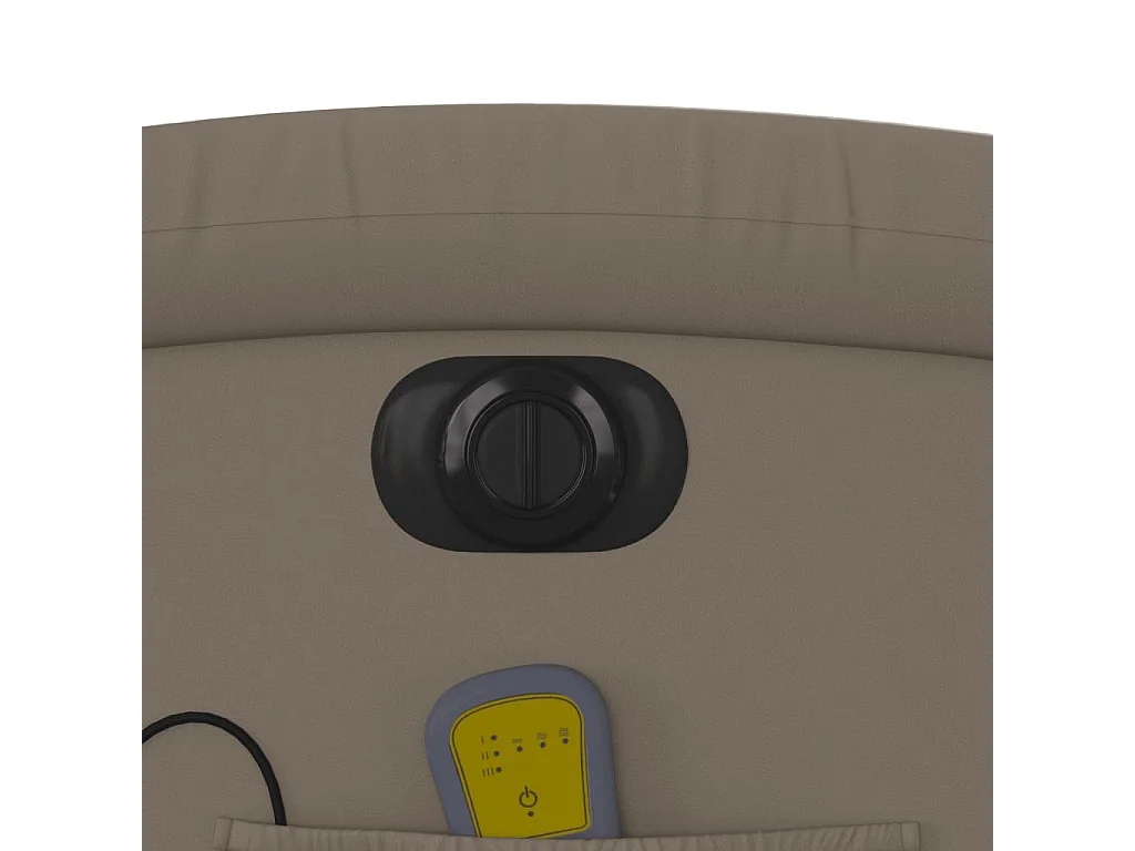 Massagestoel verstelbaar elektrisch kunstleer cappuccinokleurig