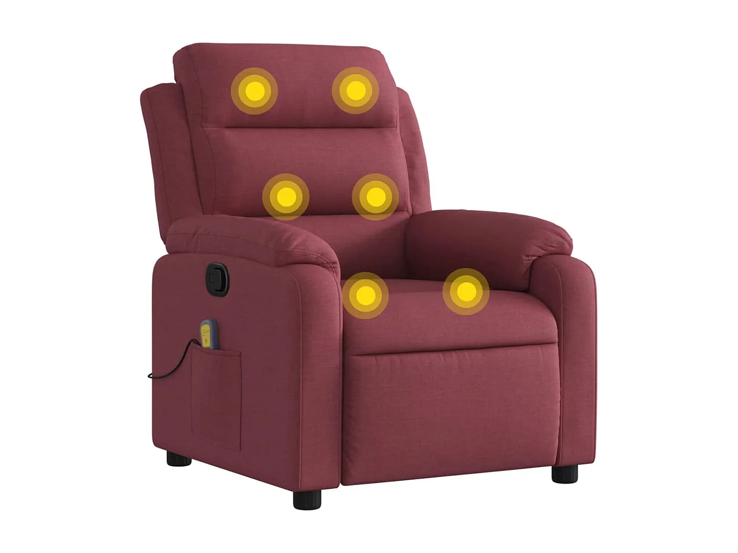 Fauteuil de massage inclinable Rouge bordeaux Tissu