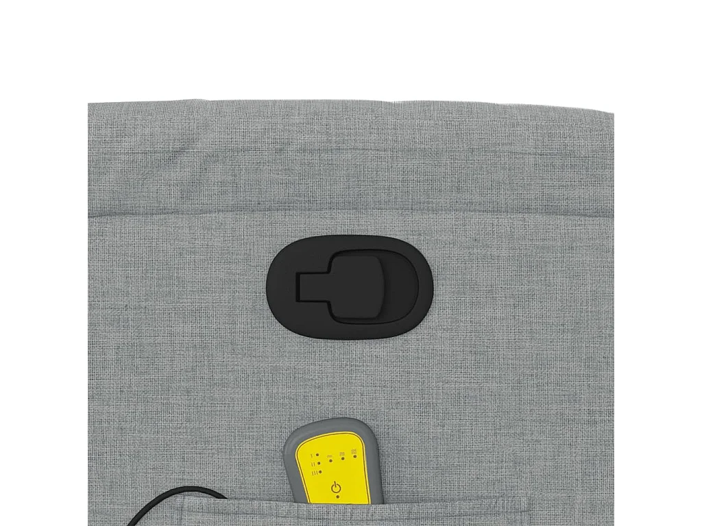 Poltrona Alzapersona Massaggi Reclinabile Grigio Chiaro Tessuto