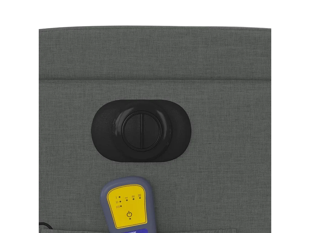 Fauteuil inclinable de massage électrique gris foncé tissu