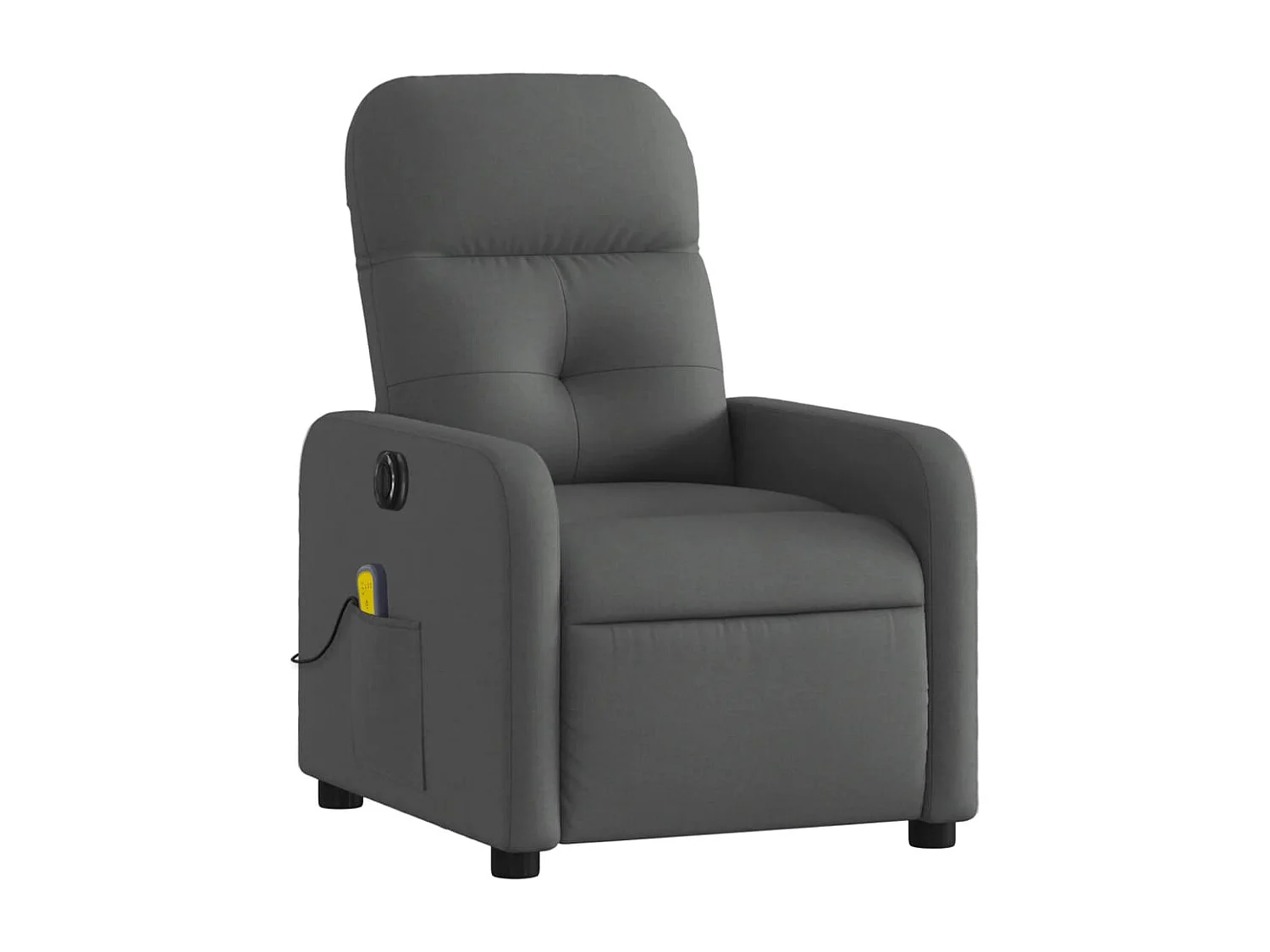 Fauteuil inclinable de massage électrique gris foncé tissu