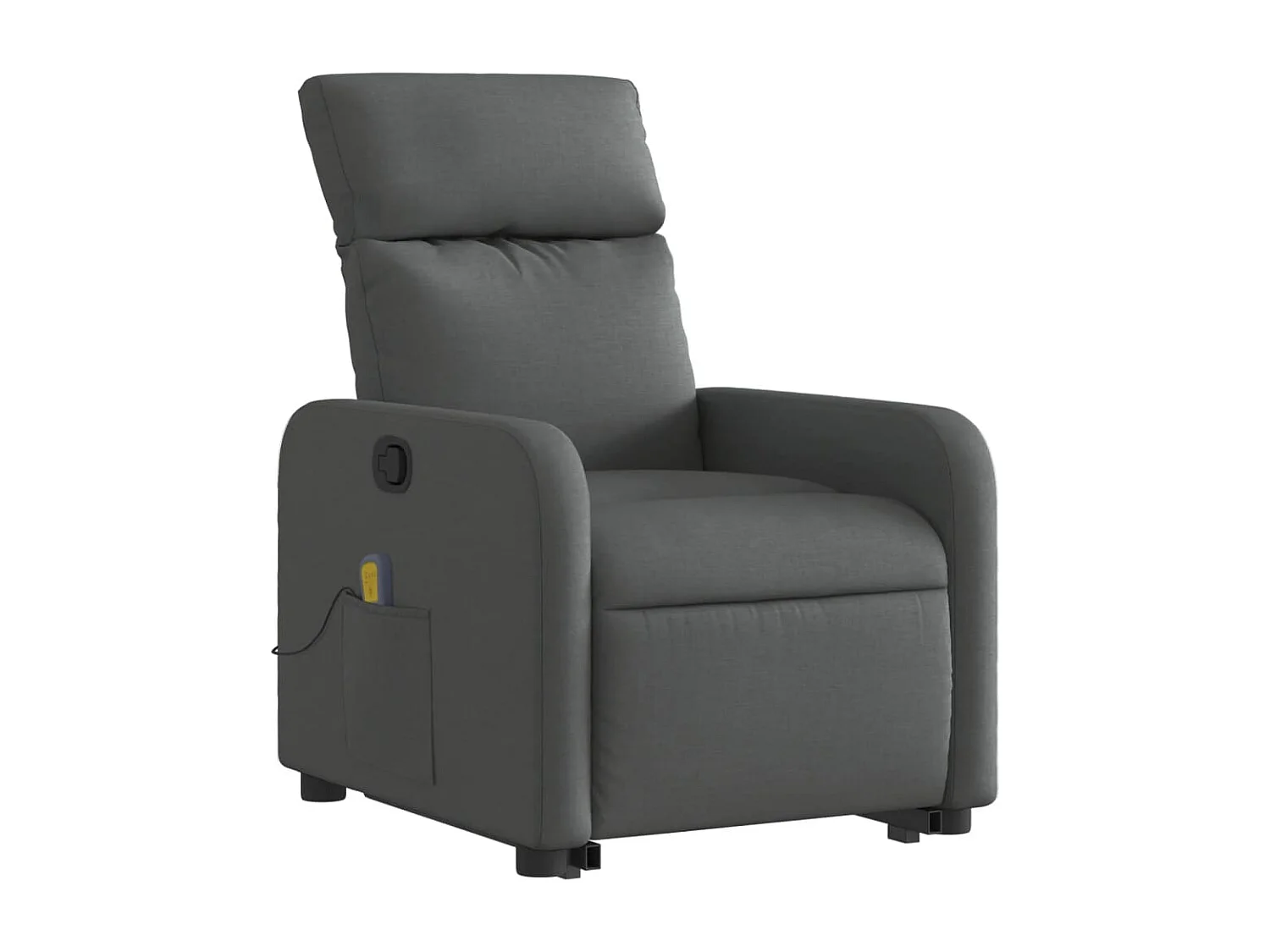 Fauteuil de massage inclinable Gris foncé Tissu