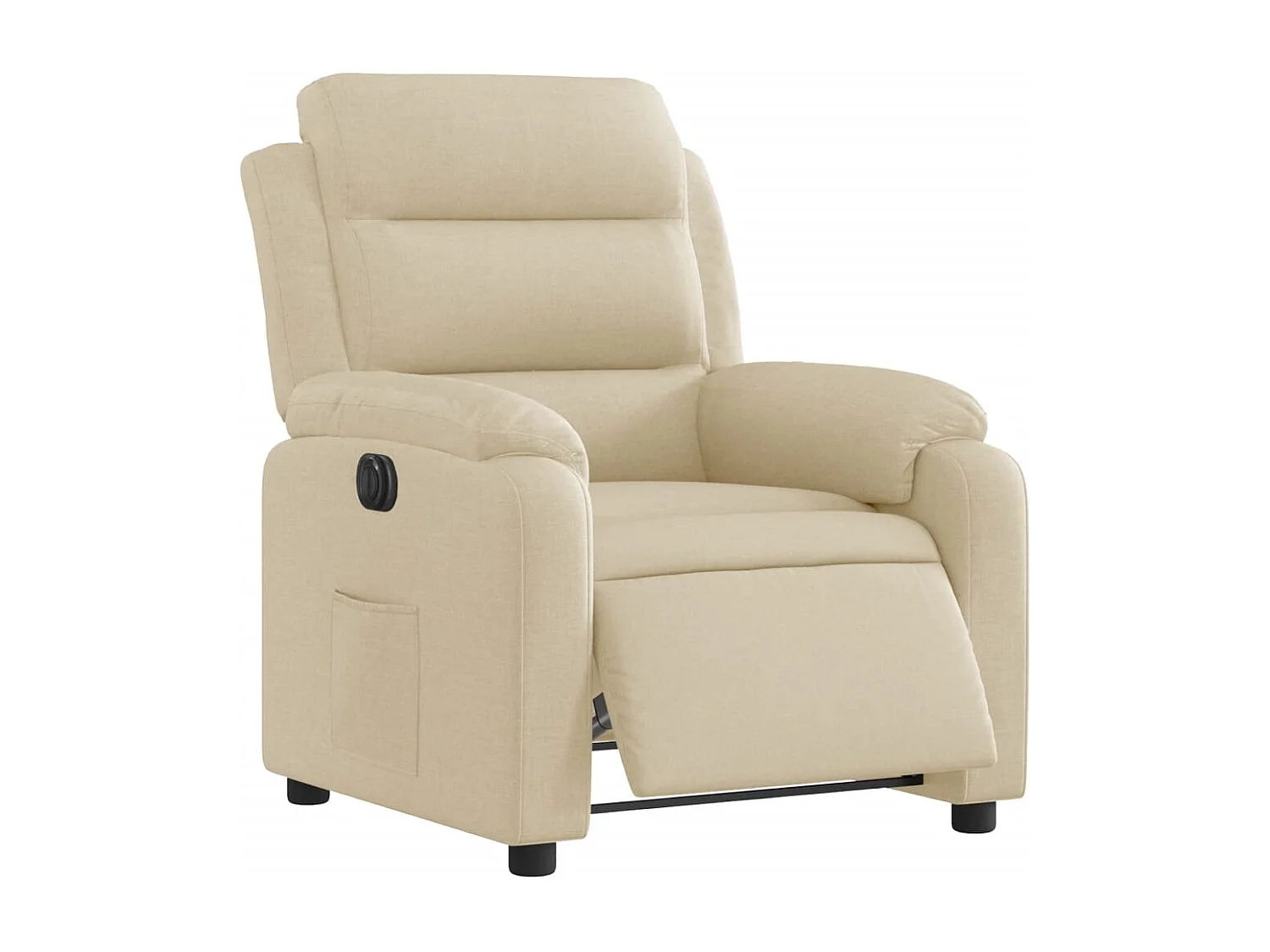 Fauteuil inclinable électrique Crème Tissu