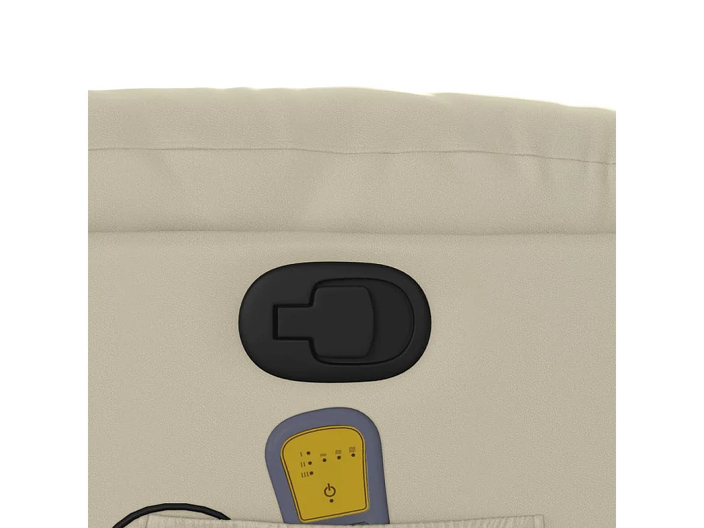 Fauteuil inclinable de massage Crème Similicuir