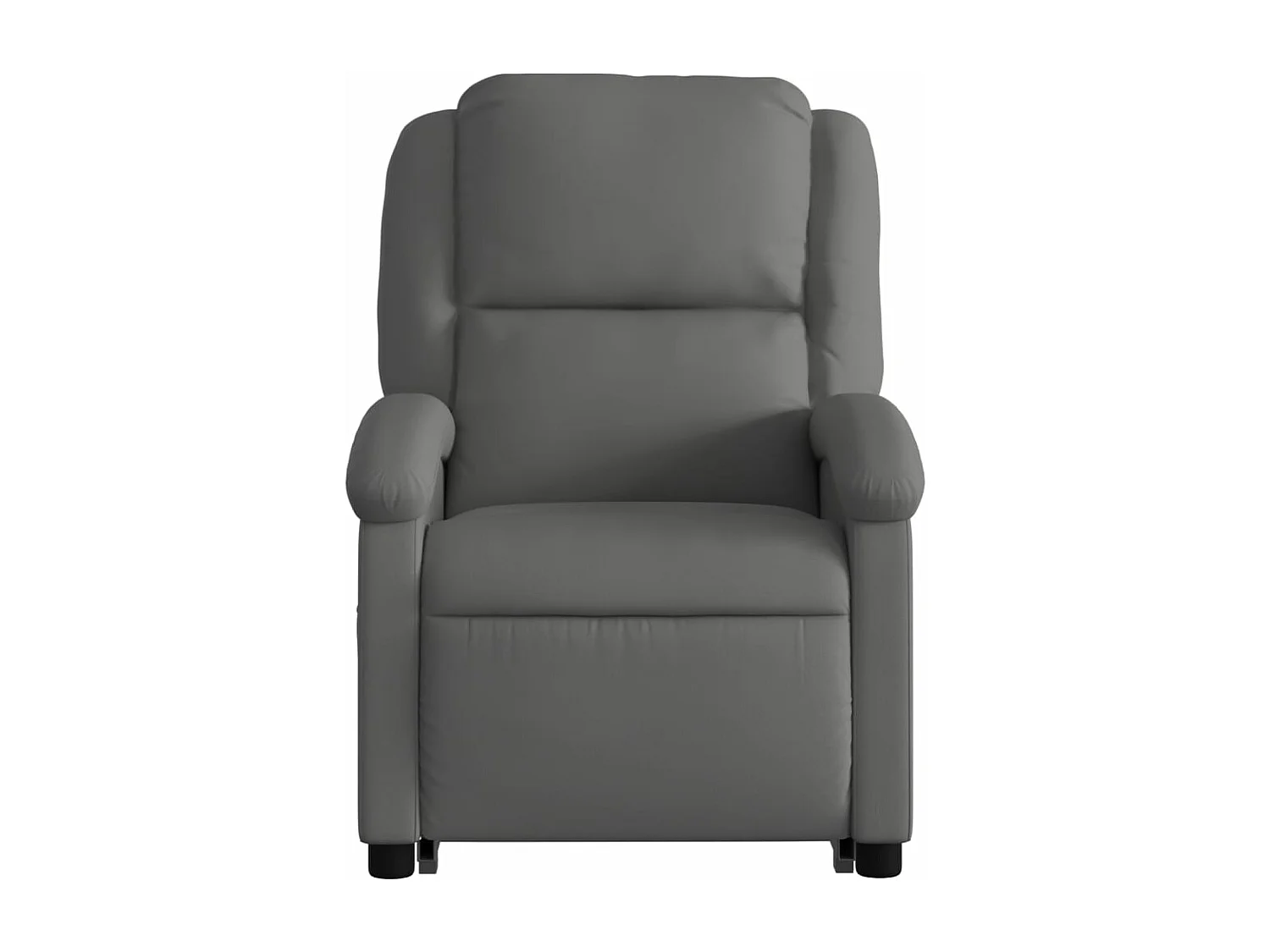 Fauteuil inclinable électrique gris cuir véritable