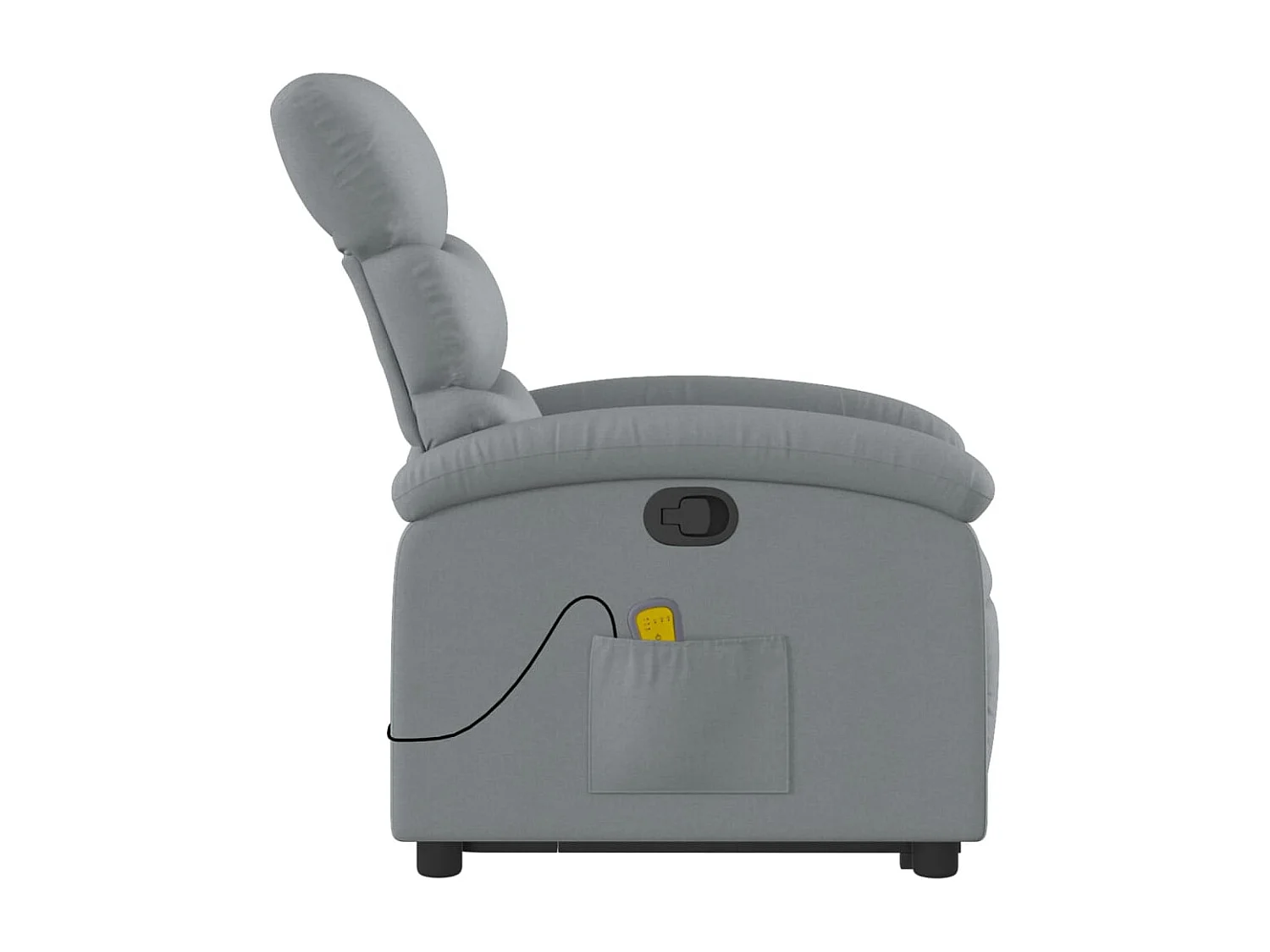 Fauteuil de massage inclinable Gris clair Tissu