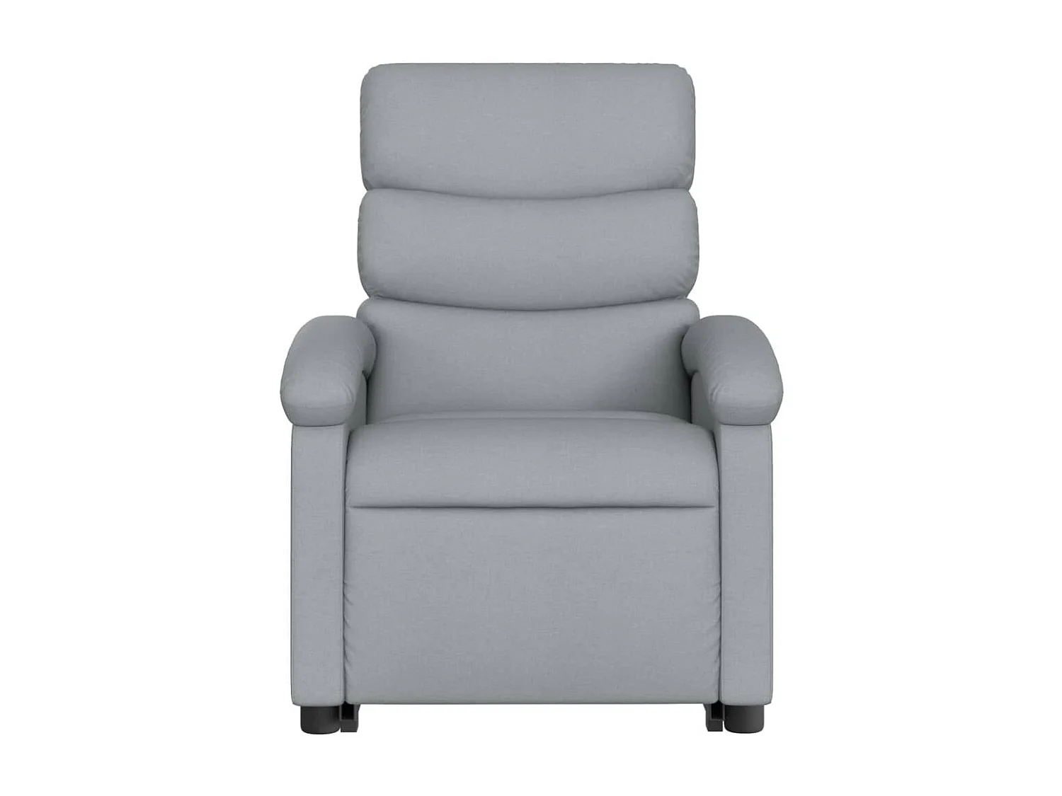 Poltrona Alzapersona Massaggi Reclinabile Grigio Chiaro Tessuto