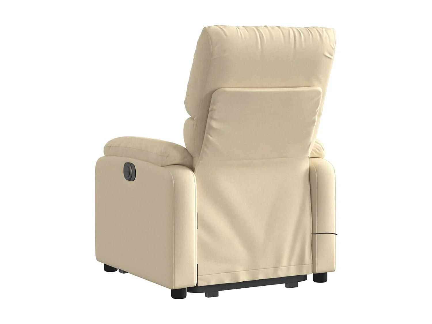 Fauteuil inclinable de massage électrique Crème Tissu