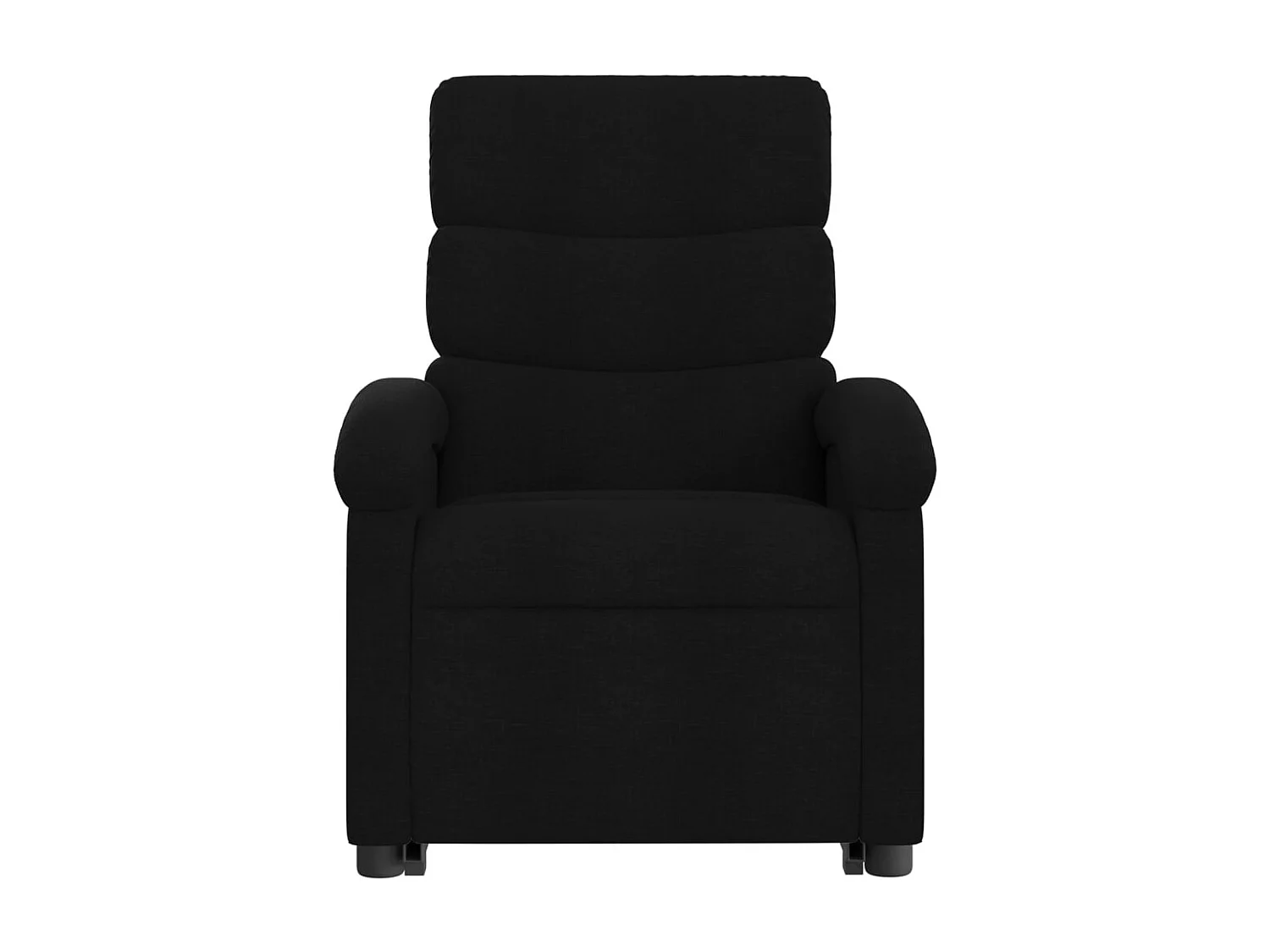 Massagesessel mit Aufstehhilfe Schwarz Stoff