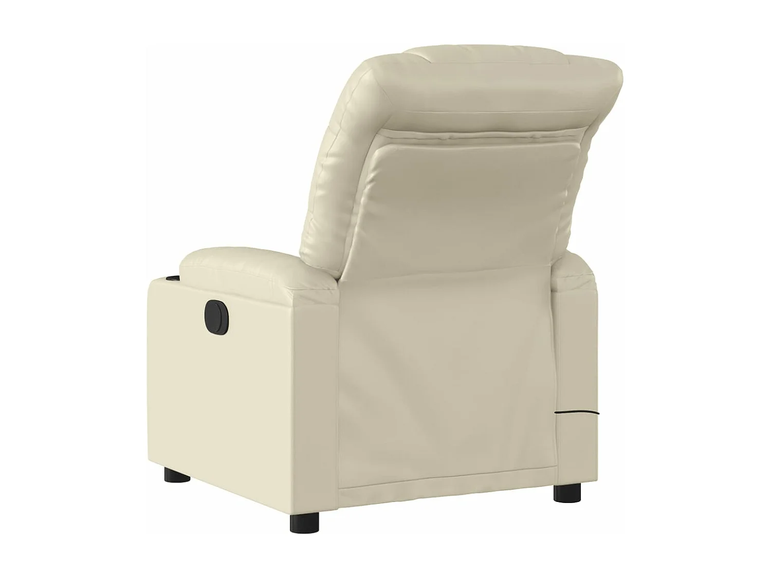 Fauteuil inclinable de massage Crème Similicuir