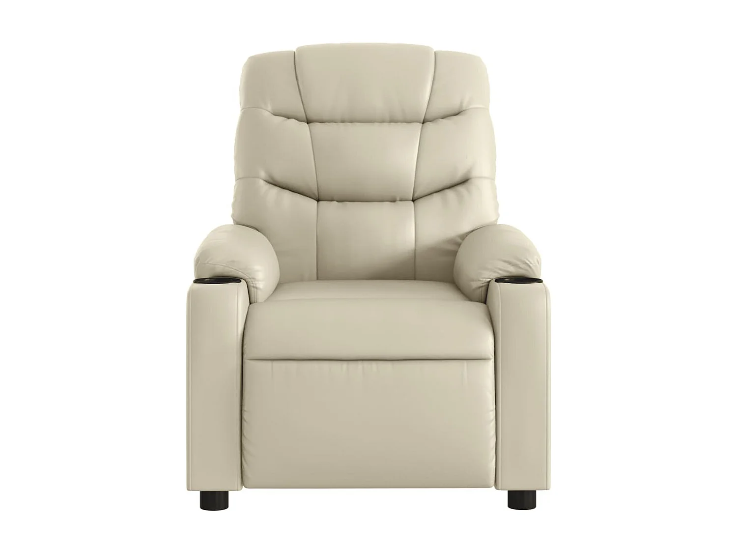 Fauteuil inclinable de massage Crème Similicuir