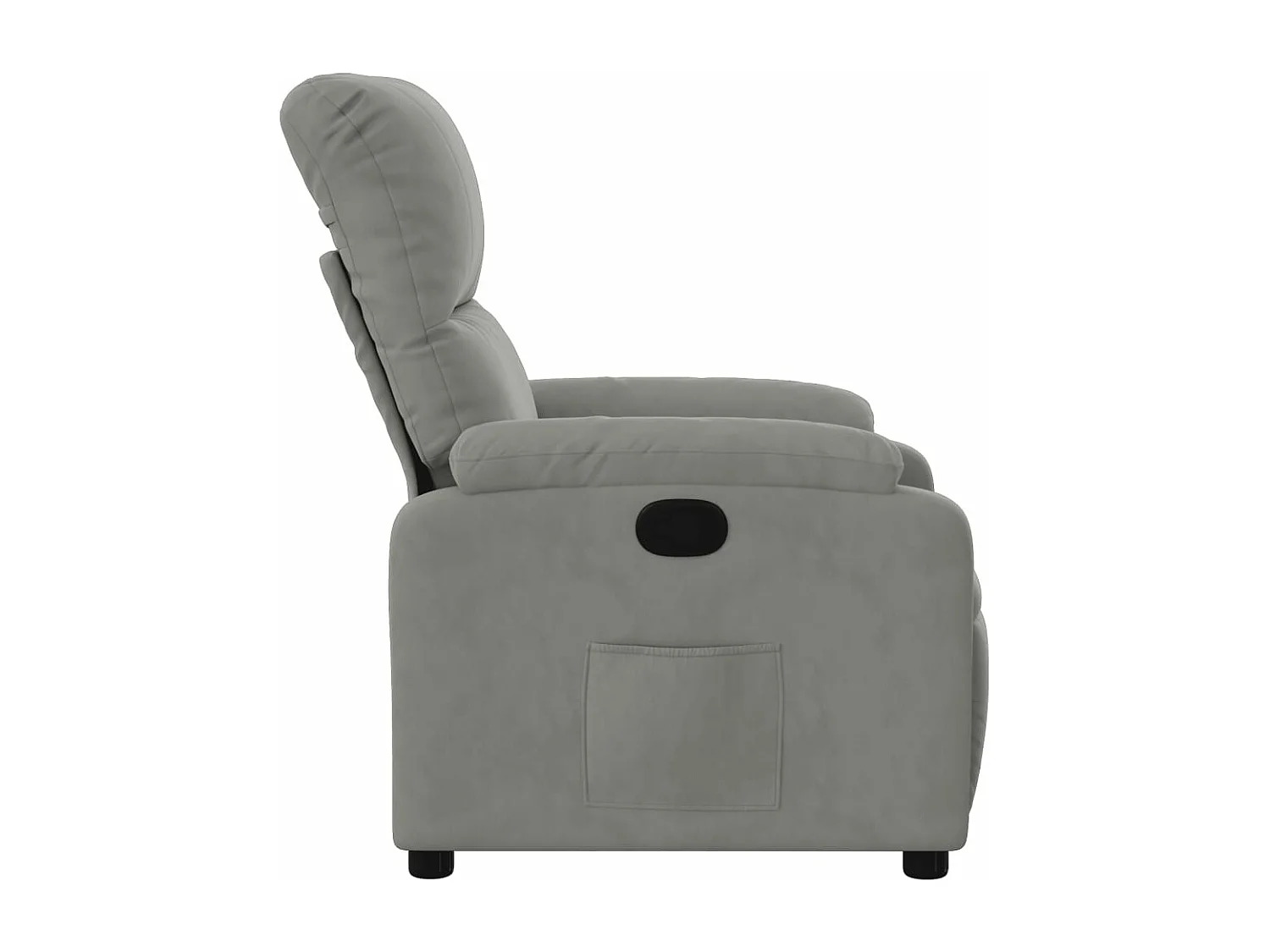 Fauteuil inclinable gris clair tissu microfibre