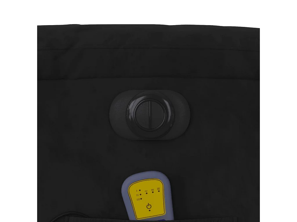 Fauteuil inclinable de massage électrique noir tissu microfibre