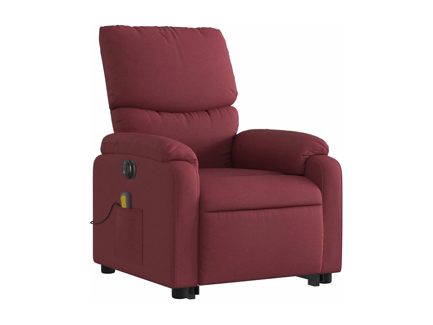 Fauteuil inclinable de massage électrique Rouge bordeaux Tissu