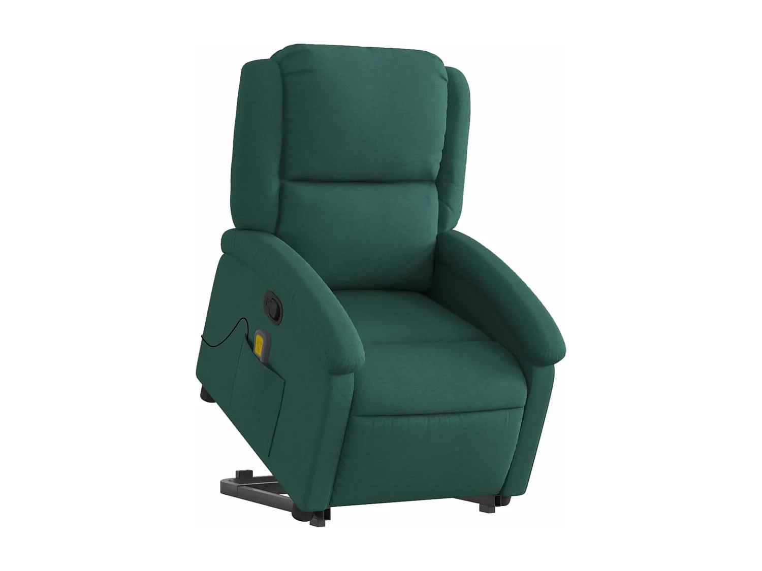 Fauteuil inclinable de massage Vert foncé Tissu