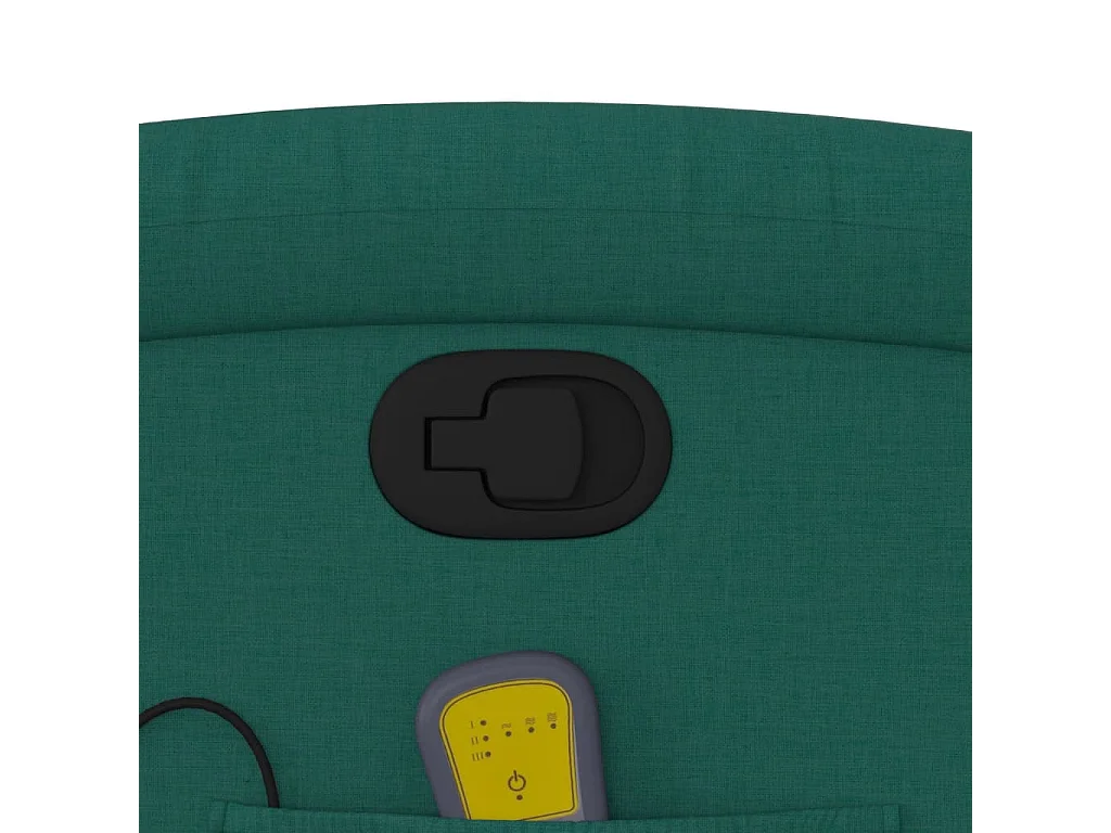 Fauteuil inclinable de massage Vert foncé Tissu