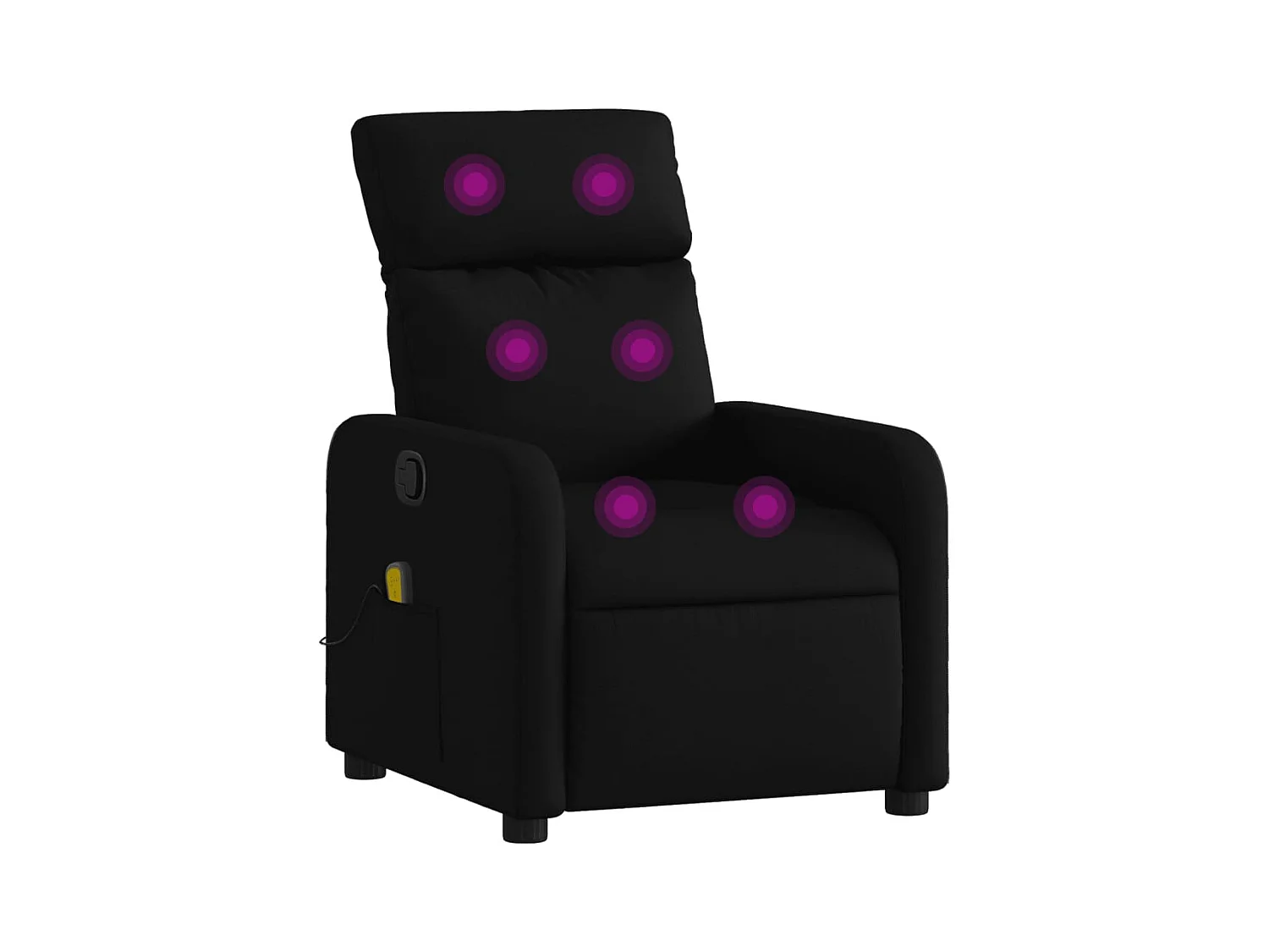 Fauteuil de massage inclinable Noir Tissu