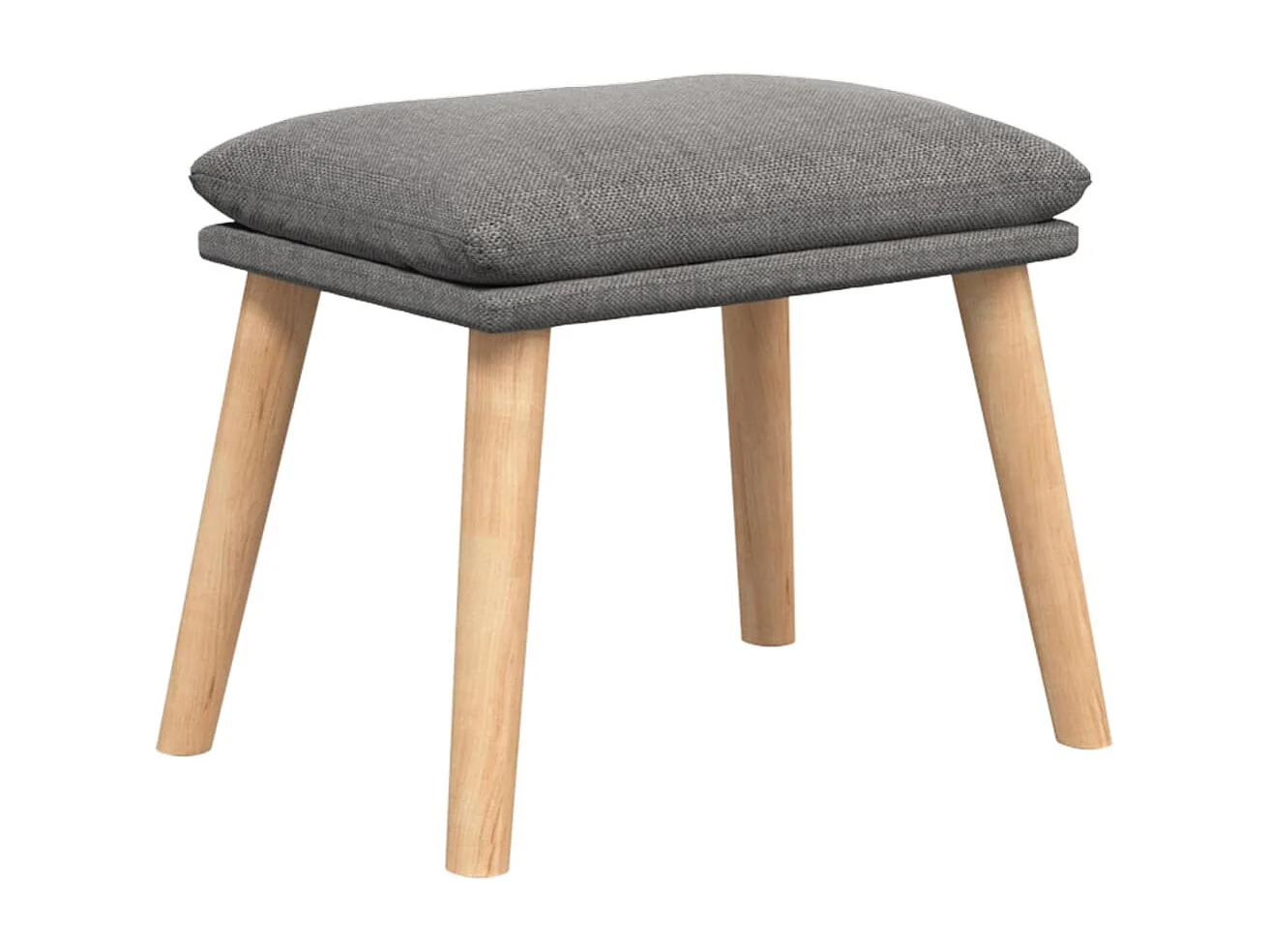 Poltrona Relax con Poggiapiedi Grigio Chiaro in Tessuto