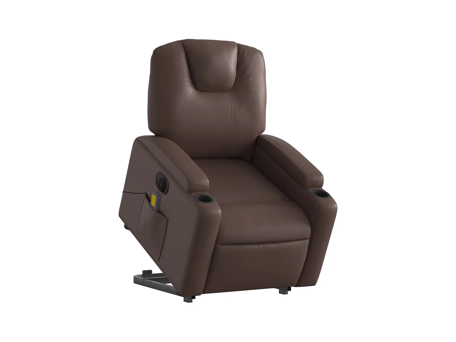 Fauteuil inclinable de massage électrique marron similicuir