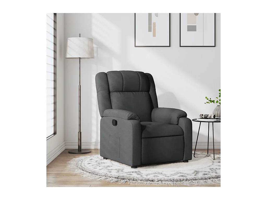 Fauteuil inclinable Gris foncé Tissu