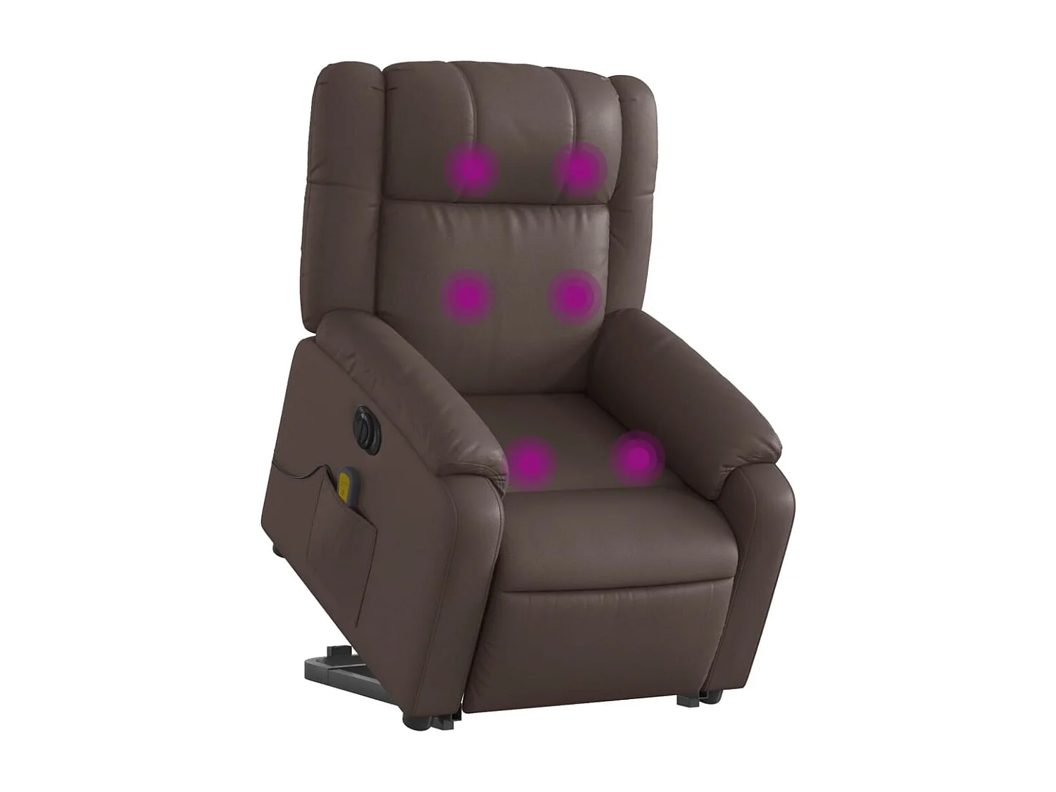 Fauteuil inclinable de massage électrique marron similicuir