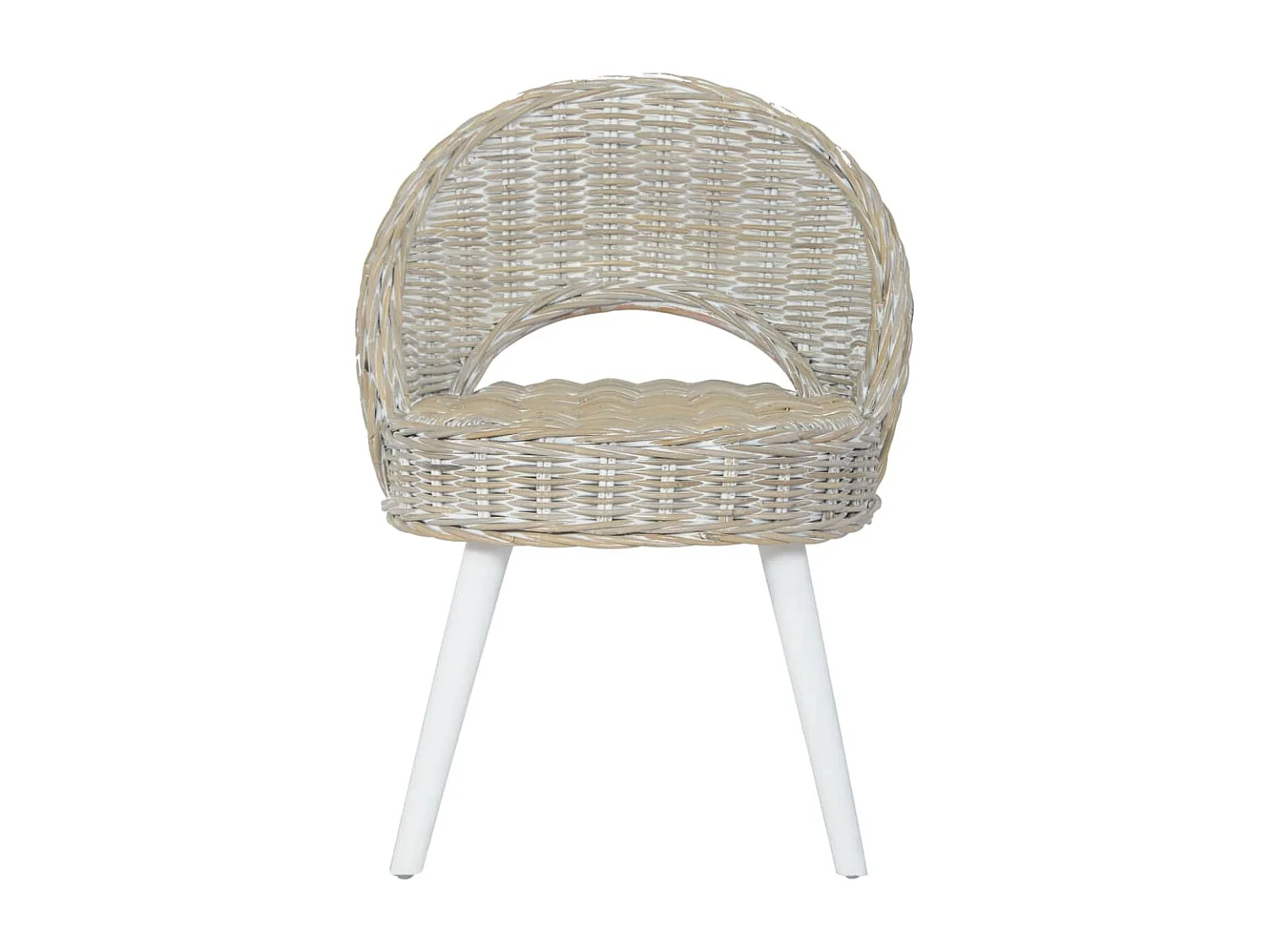 Poltrona in Rattan Kubu Bianco