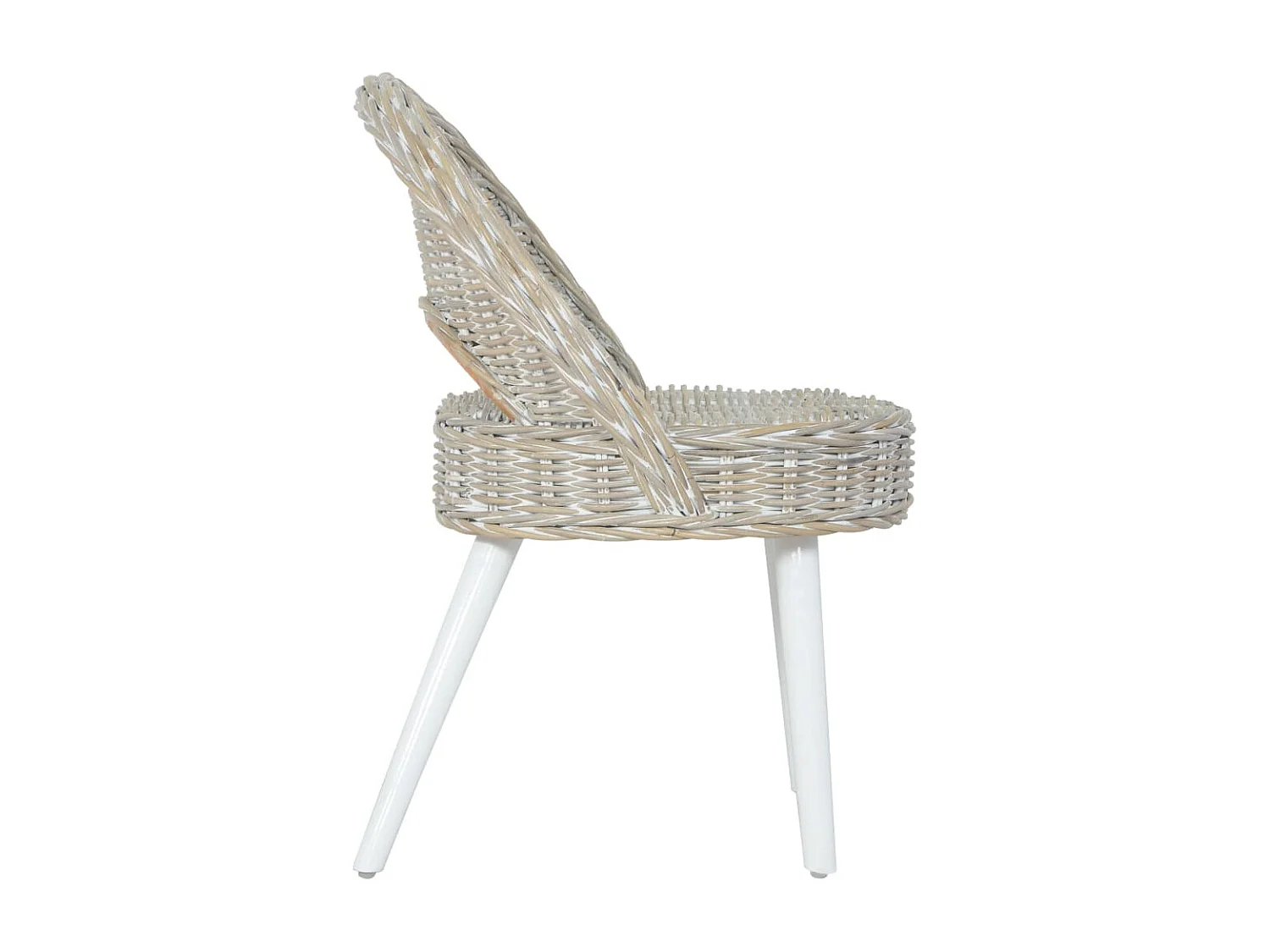 Poltrona in Rattan Kubu Bianco