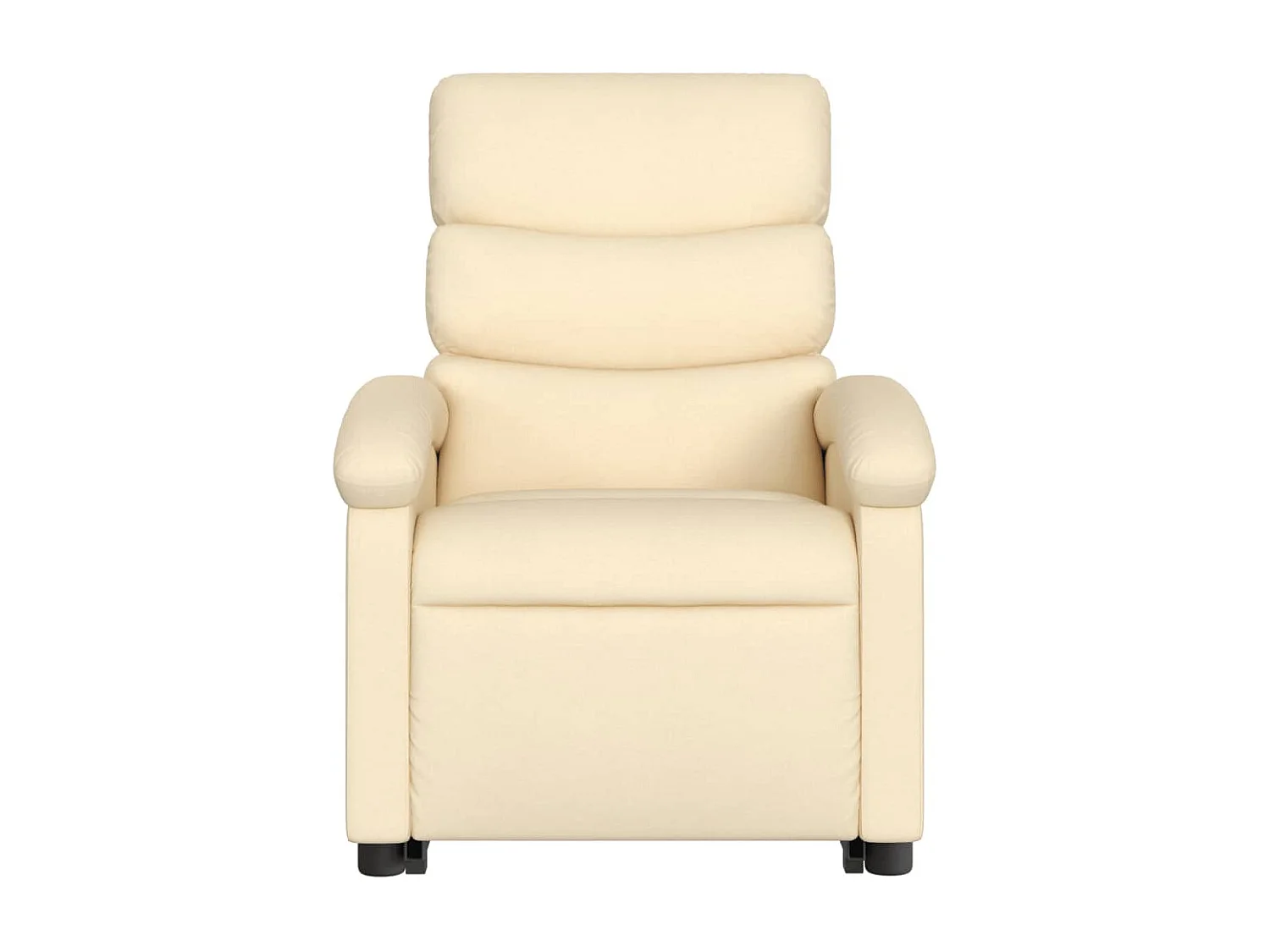 Poltrona elevatória de massagens tecido cor creme