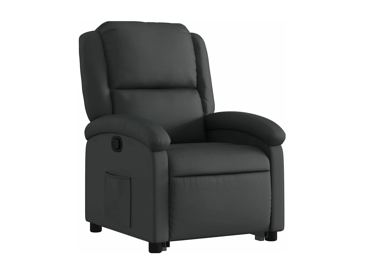 Fauteuil inclinable noir cuir véritable