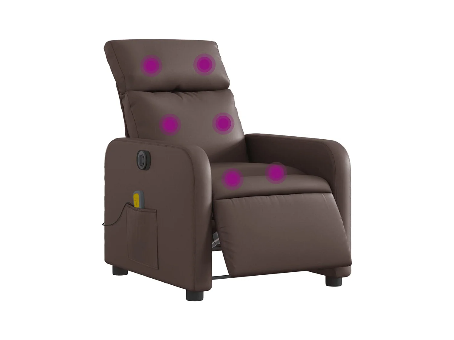 Massagesessel Elektrisch Braun Kunstleder