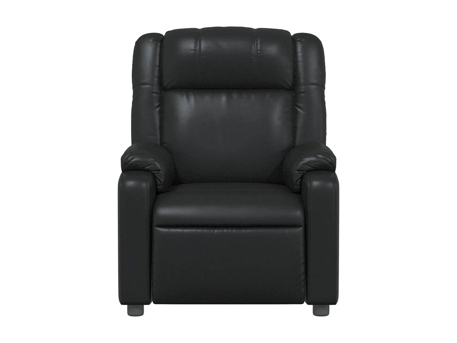 Poltrona de massagens reclinável couro artificial preto