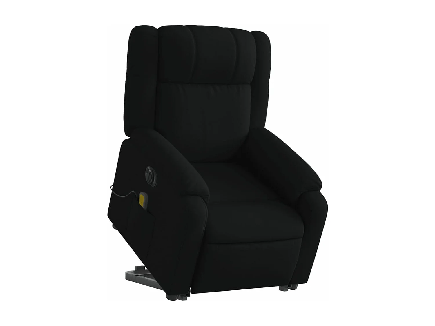 Sillón de masaje eléctrico reclinable elevable tela negro