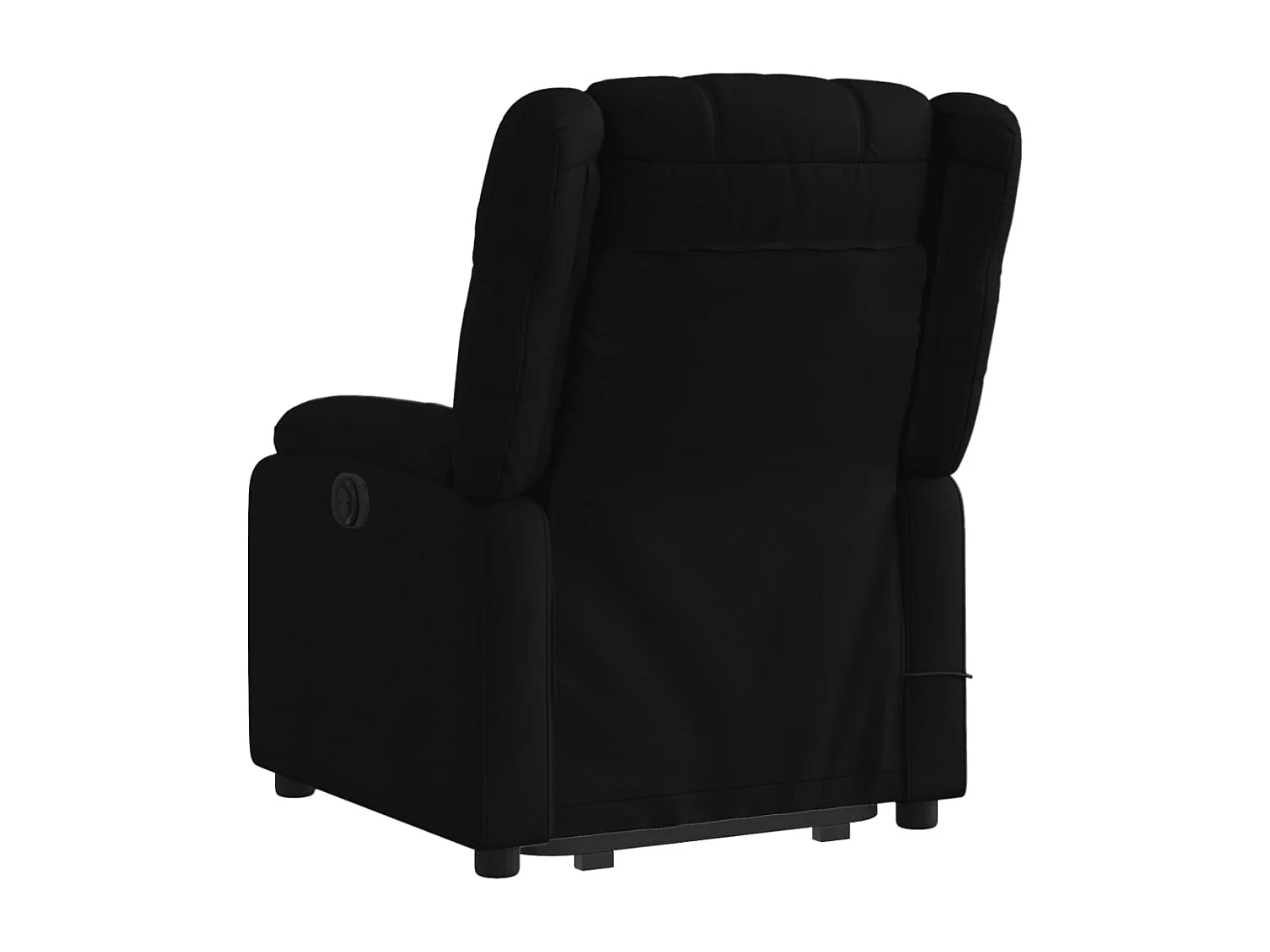 Sillón de masaje eléctrico reclinable elevable tela negro