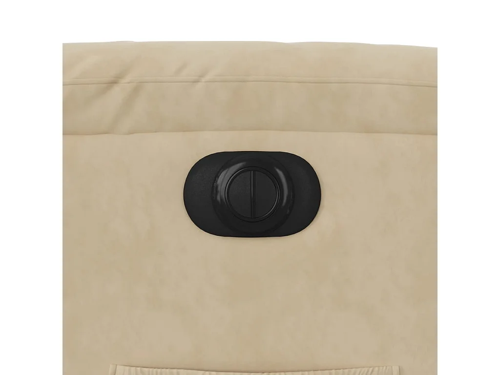Fauteuil inclinable électrique crème tissu microfibre