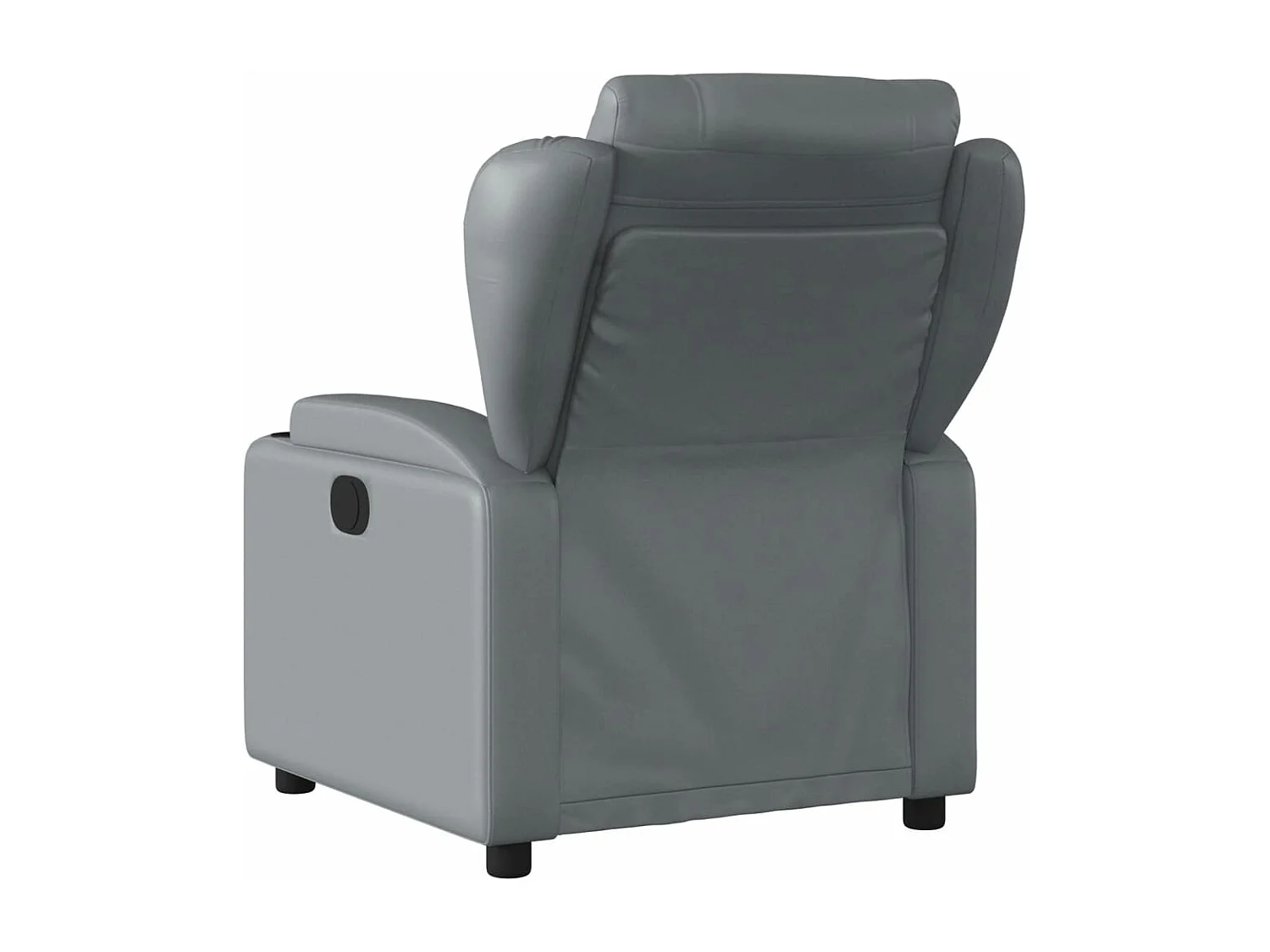 Sillón reclinable eléctrico de cuero sintético gris