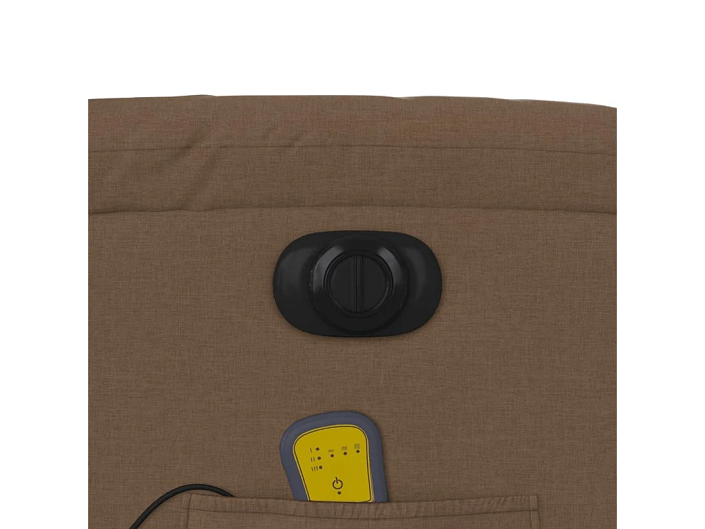 Fauteuil inclinable de massage électrique marron tissu