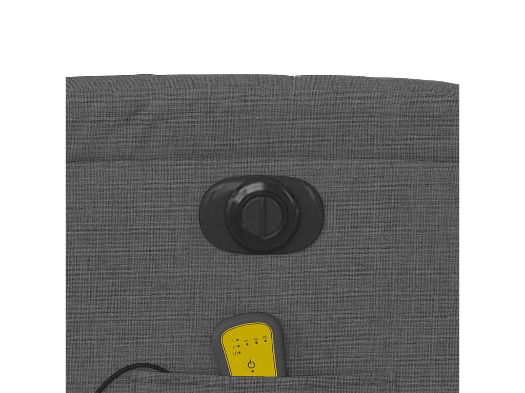 Poltrona Reclinabile Massaggio Elettrica Grigio Scuro Tessuto