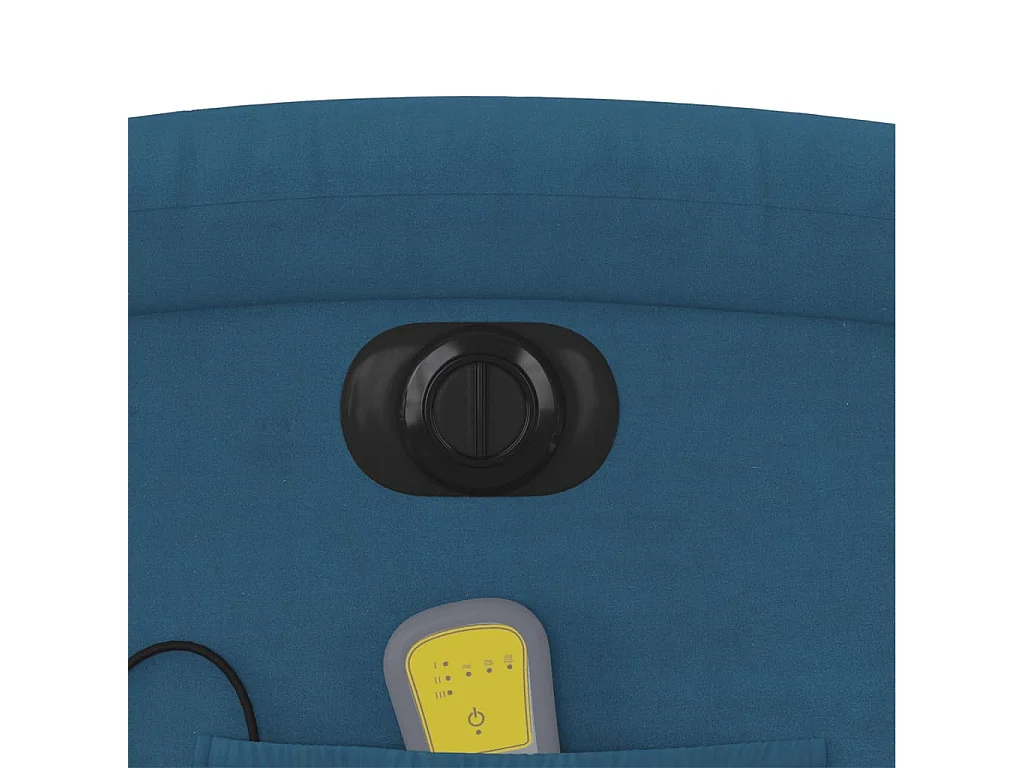 Sta-op-massagestoel elektrisch verstelbaar fluweel blauw