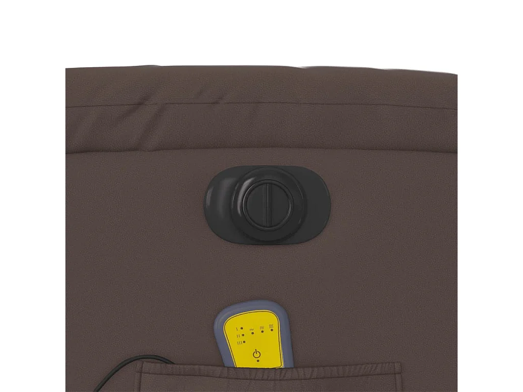 Fauteuil de massage inclinable électrique marron similicuir