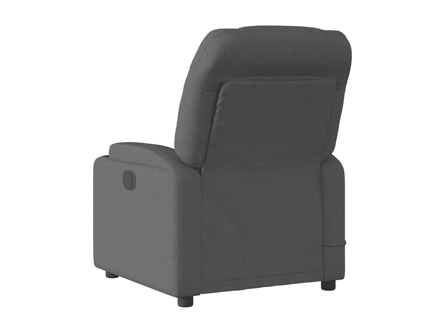 Fauteuil inclinable de massage électrique gris foncé tissu