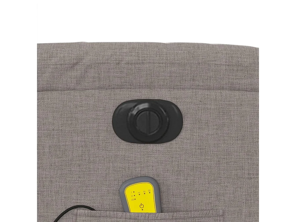 Fauteuil de massage inclinable électrique Taupe Tissu