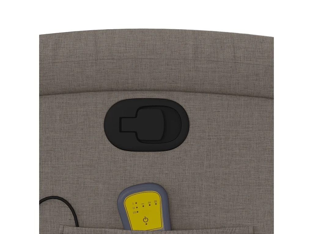 Massagesessel mit Aufstehhilfe Taupe Stoff