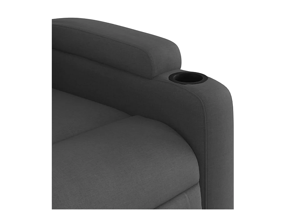 Fauteuil inclinable de massage électrique Gris foncé Tissu
