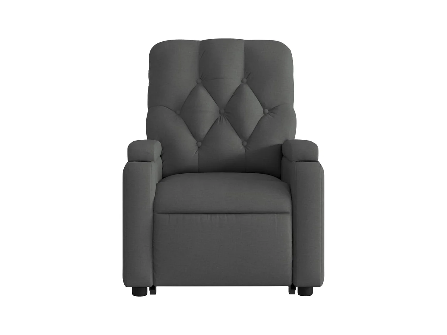 Fauteuil inclinable de massage électrique Gris foncé Tissu