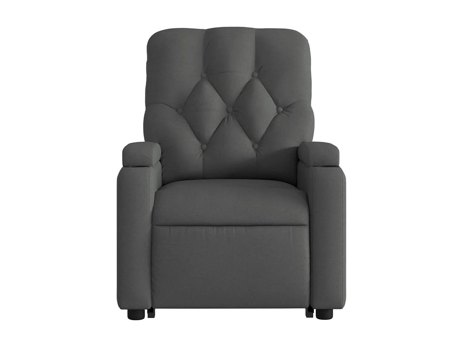 Fauteuil inclinable de massage électrique Gris foncé Tissu